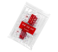 Lot de 100/500 faux ongles courts en acrylique à croissant pour French manucure Blanc