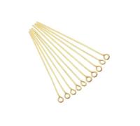 Lot de 100 à 200 épingles à tête plate plaquées or de 10 à 70 mm pour la fabrication de bijoux, d'accessoires et de fournitures - Doré, 0,1 à 50 mm x 200 pièces