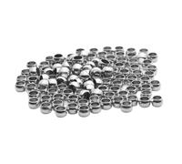 Lot de 100 à 200 perles d'espacement à sertir en acier inoxydable de 1,5, 2, 2,5 et 3 mm, for la fabrication de bijoux et de bracelets(200pcs Steel Color,Dia 2mm)