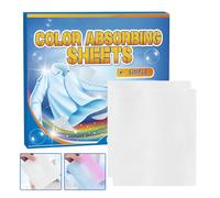 Lot de 100 absorbeurs de couleurs pour linge - Feuilles absorbantes de teinture, tampons anti-taches | Lot de 100 chiffons universels pour machine à laver, protecteur sans produits chimiques, solution