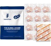 Lot de 100 absorbeurs d'oxygène de qualité supérieure pour le stockage des aliments, absorbeurs d'oxygène (10 sacs de 10 paquets) - Fabriqué en usine certifiée ISO 9001 et 14001