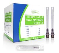 Lot de 100 accessoires de distribution industriels en acier inoxydable, fournitures de laboratoire pour mesure scientifique, remplissage de liquide, emballage individuel (22 G-38 mm)