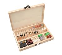 Lot de 100 accessoires pour meuleuse électrique - Convient pour la sculpture sur bois, les travaux manuels, la gravure et le polissage - Avec étui de rangement - Outil rotatif de polissage du bois