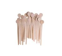 Lot de 100 agitateurs à disque en bois respectueux de l'environnement 150 mm