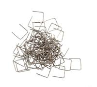 Lot de 100 agrafes à chaud 0,6/0,8 mm en acier inoxydable pour réparation de pare-chocs de voiture et pièces de soudure (agrafes plates de 0,8 mm)