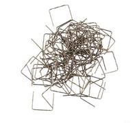 Lot de 100 agrafes à chaud en acier inoxydable pour réparation de pare-chocs de voiture, soudeur, clous prédécoupés de 0,6/0,8 mm de diamètre, adaptées à divers matériaux plastiques (agrafes plates de