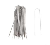 Lot de 100 agrafes de jardin en forme de U galvanisées pour la stabilité du sol, pour le jardinage et l'agriculture (15 cm)