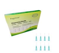 Lot de 100 aiguilles distributrices à pointe émoussée de 28 g, 1,3 cm, distributeur de liquide industriel pour recharge d'encre adhésive, fournitures de laboratoire en acier inoxydable Fugytven