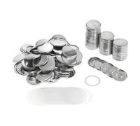 Lot de 100 aimants de réfrigérateur, badges, boutons, 25 mm, 32 mm, 58 mm, autocollants magnétiques puissants for réfrigérateur, matériau vierge pour casier de bureau(58mm)