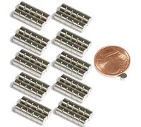 Lot de 100 aimants en néodyme pour tableau magnétique, réfrigérateur, disques solides - Tableau blanc plat rond 3 mm x 2 mm - N45