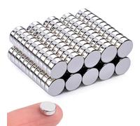 Lot de 100 aimants puissants, aimant néodyme extra fort, petits aimants pour tableau magnétique, mini aimants ronds pour tableau magnétique en verre, aimants forte tenue 6x2mm