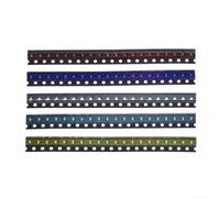Lot de 100 ampoules LED SMD 0603 avec cinq valeurs dont rouge, blanc, vert, bleu et jaune pour projets de circuits électroniques
