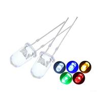 Lot de 100 ampoules LED super lumineuses de 3 mm - Rouge, bleu, vert, jaune, blanc, diodes électroluminescentes transparentes pour industriel, automobile et bricolage (vert)