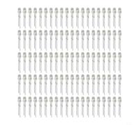 Lot de 100 ampoules LED transparentes super lumineuses de 3 mm pour projet électronique, avec prise à 2 broches, construction de matériaux et large compatibilité de tension (rouge)