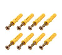 Lot de 100 ancrages muraux en plastique M8 auto-perceuses avec vis pour fixations robustes de plaques de plâtre (100 mm)