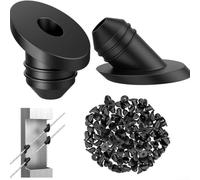 Lot de 100 anneaux de garde-corps en caoutchouc à 45° - Noir - Capuchon de protection pour câble métallique de 1/8 5/32 3/16" - Joint en caoutchouc résistant aux intempéries pour rampe d'escalier et