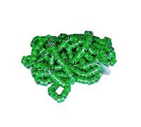 Lot de 100 anneaux de jambe de pigeon 2024 pour identifier les anneaux Vert gazon Diamètre 8 mm