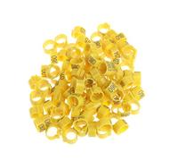 Lot de 100 anneaux de jambe de poulet, 6 couleurs, bandes de jambe de 10 mm, anneaux de pied à clipser pour canards, pigeons, perroquets, jouets gris africain pour petits perroquets, grands oiseaux