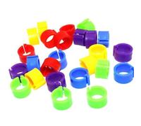 Lot de 100 anneaux de pied d'oiseau de 8 mm, couleurs mélangées, sans danger, extensibles en plastique, étiquettes d'identification légères pour volaille, poulets, canards et oiseaux de compagnie