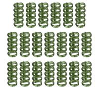 Lot de 100 anneaux de reliure à 5 anneaux en plastique ronds pour feuilles mobiles, fournitures de bureau (vert foncé)