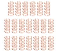 Lot de 100 anneaux de reliure à 5 anneaux en plastique ronds pour feuilles mobiles, fournitures de bureau (rose)