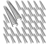 Lot de 100 anneaux de reliure à pas 2:1, reliure à double boucle de 1,9 cm, anneaux pour classeurs, design en spirale métallique pour fichier ou carnet de notes