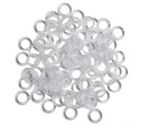 Lot de 100 anneaux de rideaux en plastique transparent de 14 mm de diamètre pour stores romains et verticaux, guides de cordon pour traitement de fenêtre, disponibles en plusieurs quantités