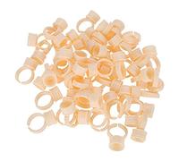 Lot de 100 Anneaux D'encre de Tatouage, Bouchons D'encre, Tasses, Support de Pigments de Microblading pour Maquillage Permanent, Extensions de Cils de Tatouage (Taille moyenne