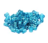 Lot de 100 anneaux d'extension de cheveux en aluminium pour tresses, dreadlocks, accessoires de style pratiques pour fêtes, cosplay, anneaux en vrac pour dreadlocks