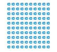 Lot de 100 anneaux d'identification de pigeon de 8 mm - En plastique de qualité supérieure - Sans mots - Faciles à utiliser - Réutilisables - Pour le marqueur (bleu clair)