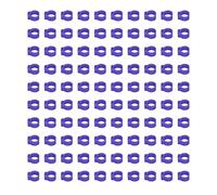 Lot de 100 anneaux d'identification de pigeon de 8 mm - En plastique de qualité supérieure - Sans mots - Faciles à utiliser - Réutilisables - Pour le marqueur (violet)
