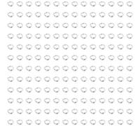 Lot de 100 anneaux doubles en argent résistants qui ne se décolorent pas pour la fabrication de bijoux (10 mm)