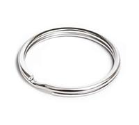 Lot de 100 anneaux fendus clés 25mm 1 pouce plaqué nickel en acier
