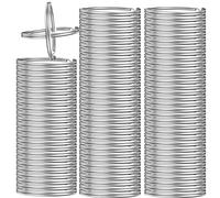 Lot de 100 anneaux fendus pour porte-clés et artisanat (25 mm)