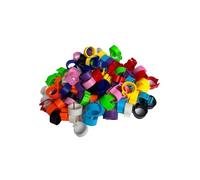 Lot de 100 anneaux multicolores de 8 mm pour patte de volaille, identification des oiseaux, anneaux à clipser pour oiseaux, canards et poules