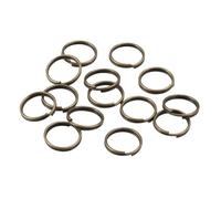Lot de 100 anneaux ouverts à double boucle 16 x 0,8/14 x 0,7 mm, anneaux fendus torsadés for la fabrication de bi-joux(Antique Bronze,14mm)