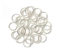 Lot de 100 anneaux ouverts en métal for bi-joux à bricoler soi-même, connecteurs for anneaux ouverts en cotte de mailles fendues, diamètre 4/6/8/10 mm(Silver,10mm)