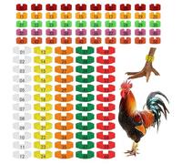 Lot de 100 anneaux permanents robustes pour pattes de bétail en plusieurs couleurs pour un suivi efficace des animaux