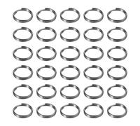 Lot de 100 anneaux porte-clés double boucle 20 mm métal bijoux bricolage