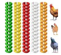 Lot de 100 anneaux robustes pour pattes de bétail en plusieurs couleurs pour un suivi efficace des animaux