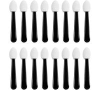 Lot de 100 applicateurs de fard à paupières noir et blanc, double extrémité, pointe éponge, jetables, pinceaux de maquillage des yeux