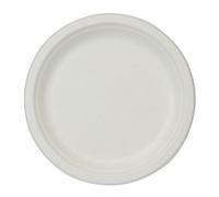 Lot de 100 assiettes à pizza bio écologiques, 33 cm, pulpe de cellulose biodégradéable, ECO pour apéritif, ouverture, Happy Hour, 100 % canne à sucre.