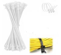 Lot de 100 attaches autobloquantes de 19 cm avec trou de vis, boucle d'attache de câble universelle en nylon, multi-usages, pour la gestion des fils, utilisation en intérieur et en extérieur