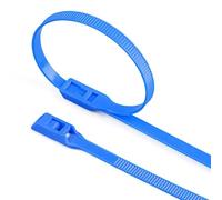Lot de 100 attaches autobloquantes en nylon de 350 mm x 8 mm, très résistantes avec résistance à la traction de 90,7 kg, résistantes aux UV et aux intempéries, pour câbles d'atelier à domicile (bleu