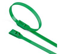 Lot de 100 attaches autobloquantes pour câbles - 350 mm x 8 mm - Pour une organisation efficace dans divers environnements - Vert