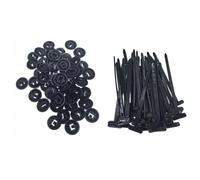 Lot de 100 Attaches-câbles Universelles en Nylon, Attaches-câbles Autobloquantes avec Ardillon et Bouton, Supports d'attaches-câbles à Fermeture éclair en Plastique Robustes