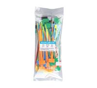 Lot de 100 attaches de câble colorées en nylon - Étiquettes de cerclage faciles à marquer - Étiquettes auto-bloquantes - Outils de marquage pour l'alimentation, la salle d'ordinateur (multicolore)