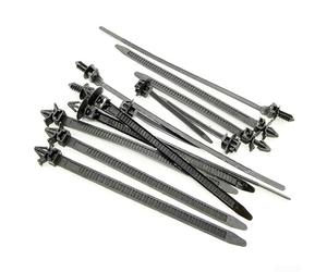 Lot de 100 attaches de câble en nylon pour harnais de voiture avec 5 paquets de 20 pièces par style