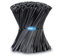 Lot de 100 attaches de câble noires - 300 mm x 3,6 mm - En nylon de qualité supérieure - Multi-usage - Pour la maison et le bricolage
