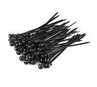 Lot de 100 attaches en nylon pour voiture - Double face - Tête fixe universelle - Attache de câble - Attaches de câble - Pinces de harnais